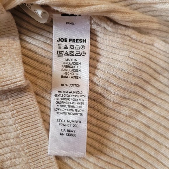 XL Joe Fresh Long Sleeve Henley Sweater with Tortoise Shell Buttons - Picture 8 of 8